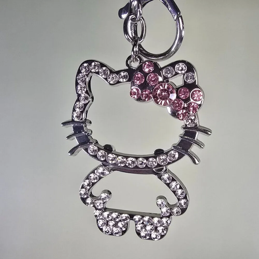 Hello Kitty‎ Rhinestone Bag Charm / Keychain (NWOT)